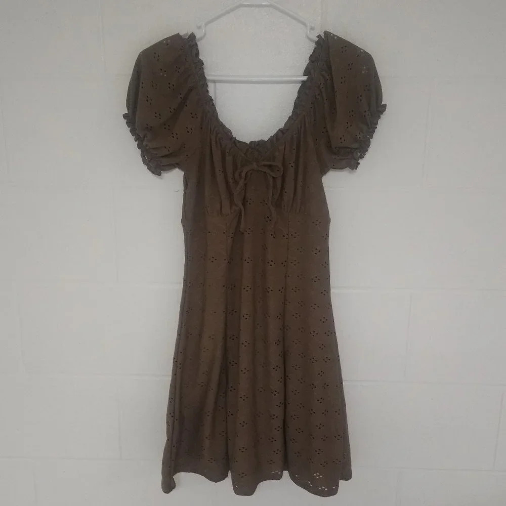 Heart & Heels eyelet Mini dress